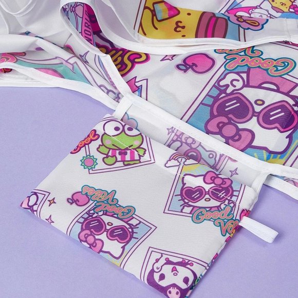 Hello Kitty & Friends Graphic Foldable Reusable Tote Bag - Picture 7 of 7
